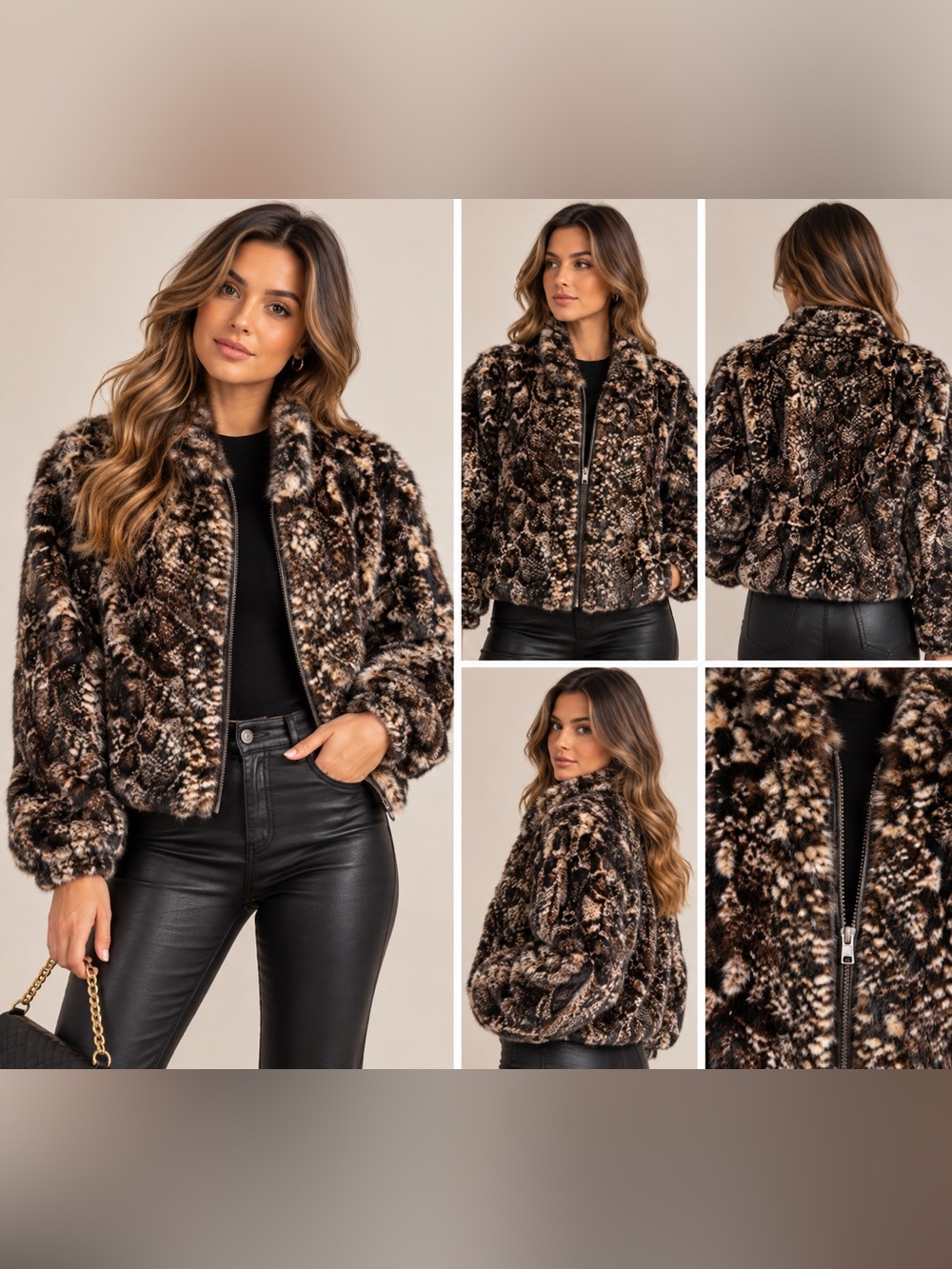 Genuine fur Bomber Jacket